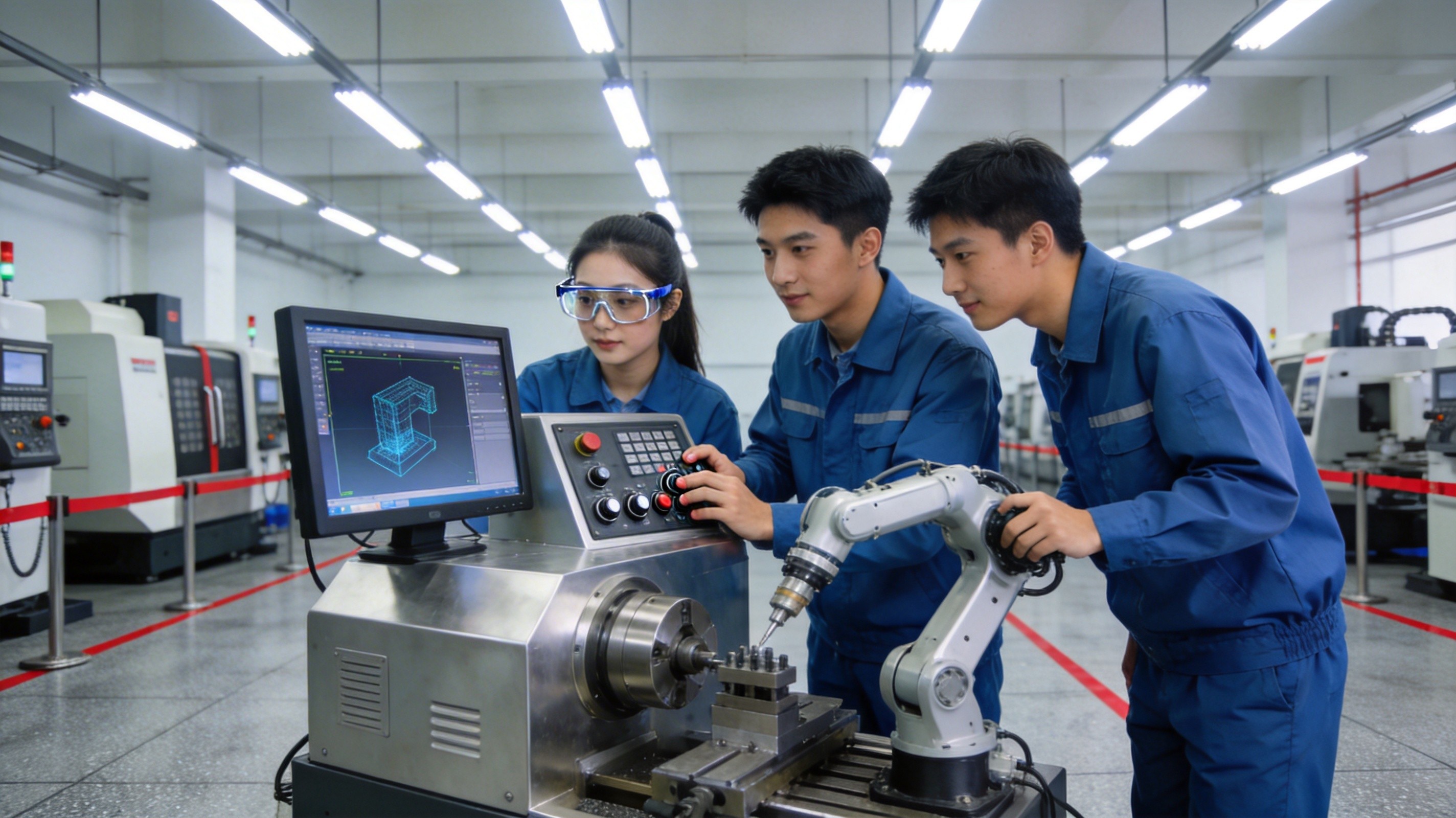 现代智能制造实训车间