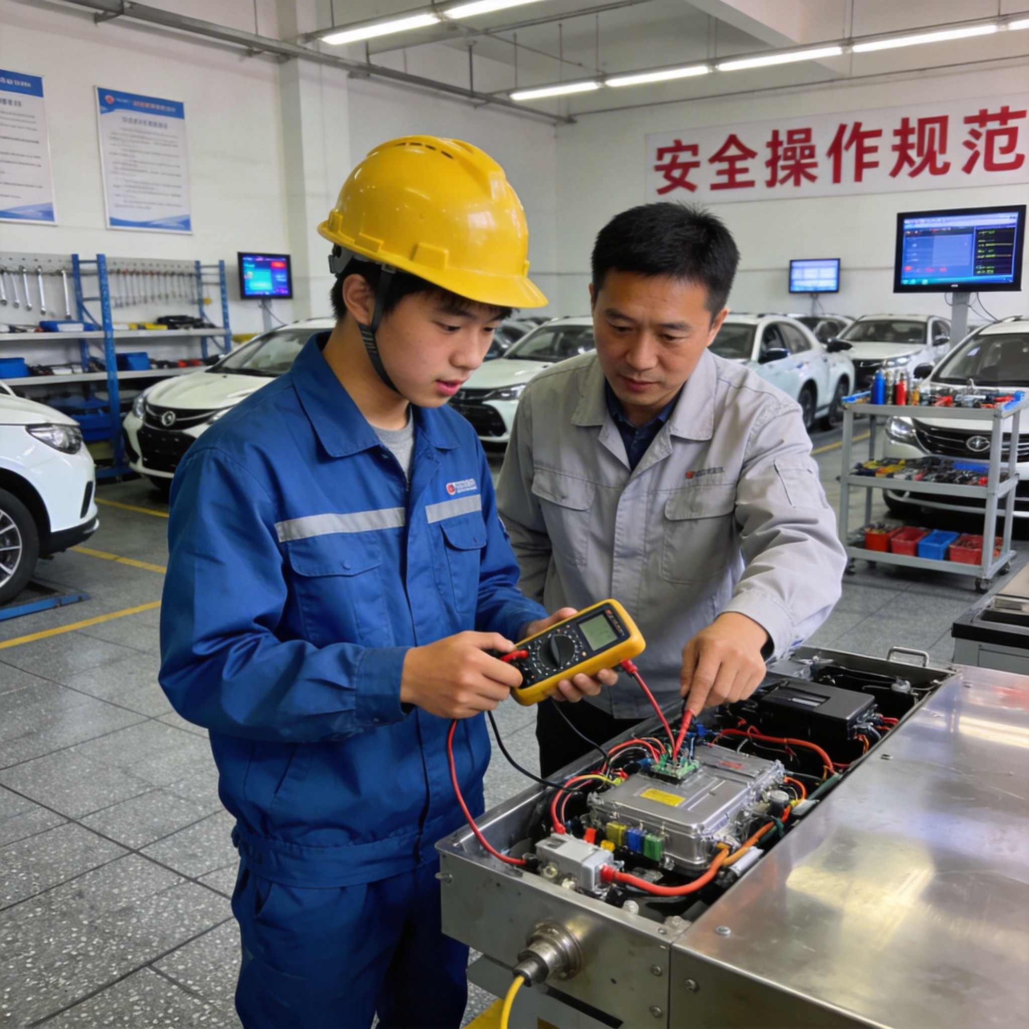 双证驱动：低压电工证如何为新能源汽车维修专业就业赋能