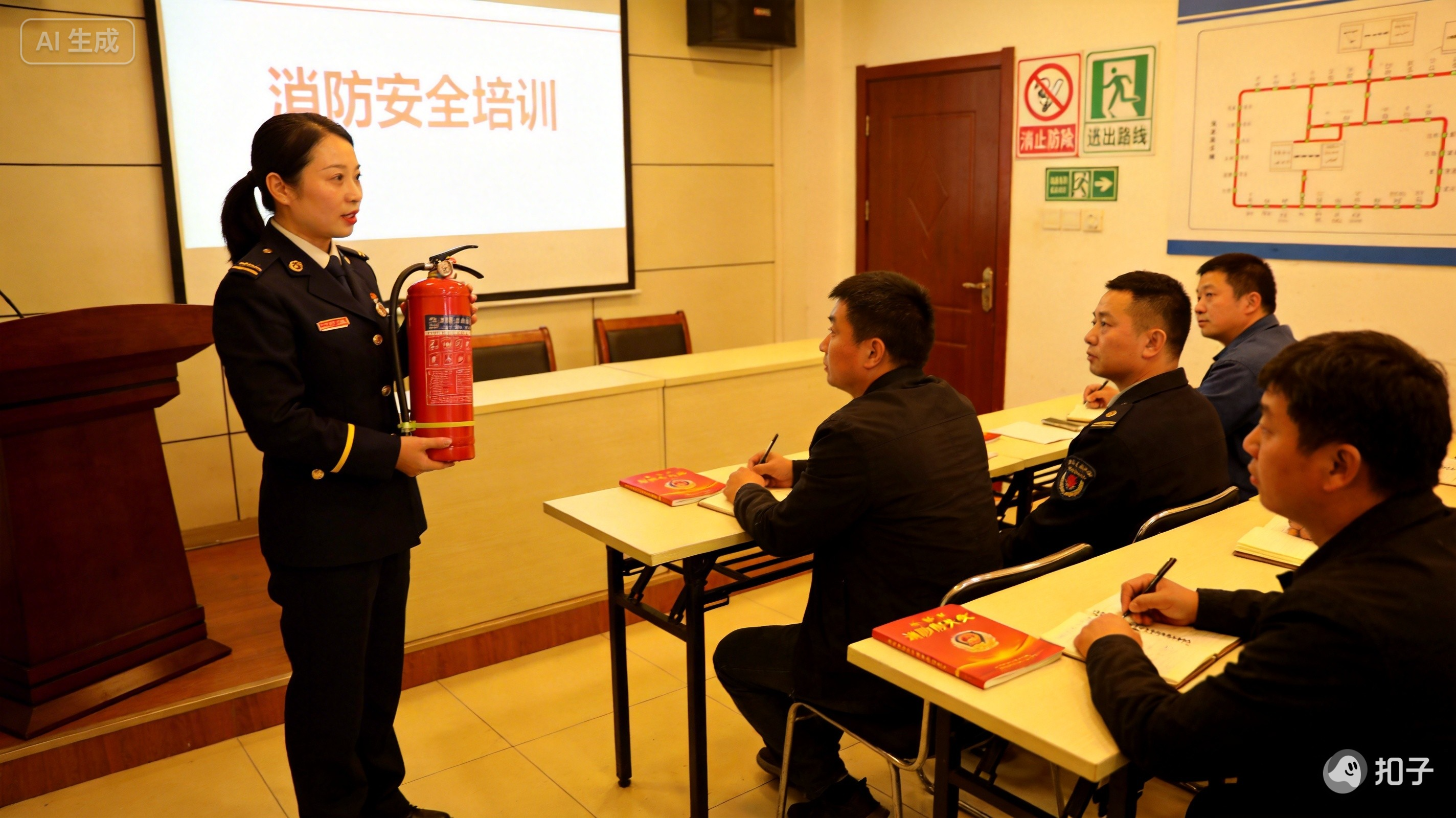 女生学消防?别被