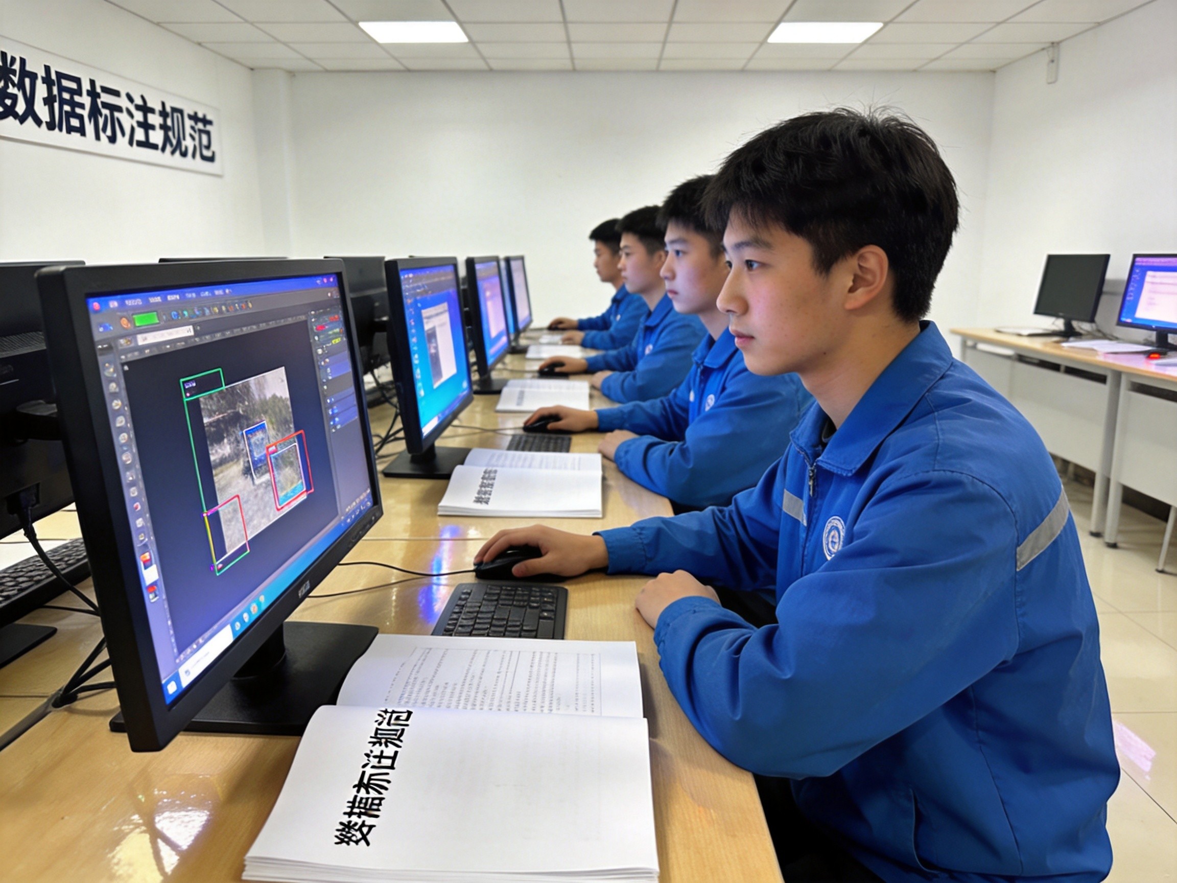 中职AI专业学生在AI-Lab云平台进行模型训练实操