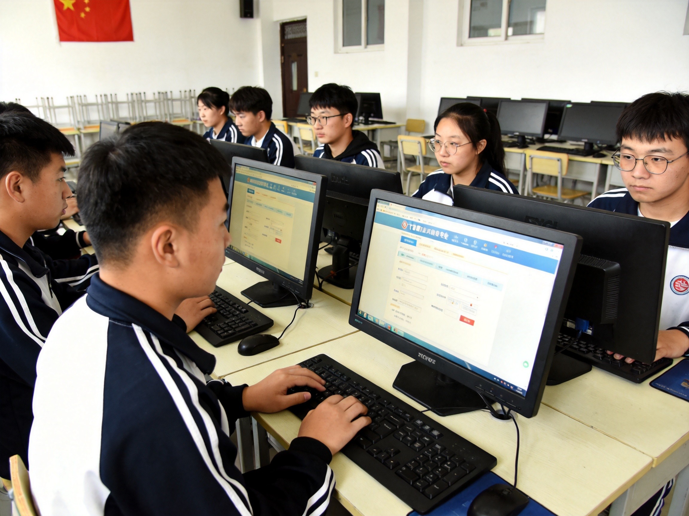 中职招生老师向家长讲解