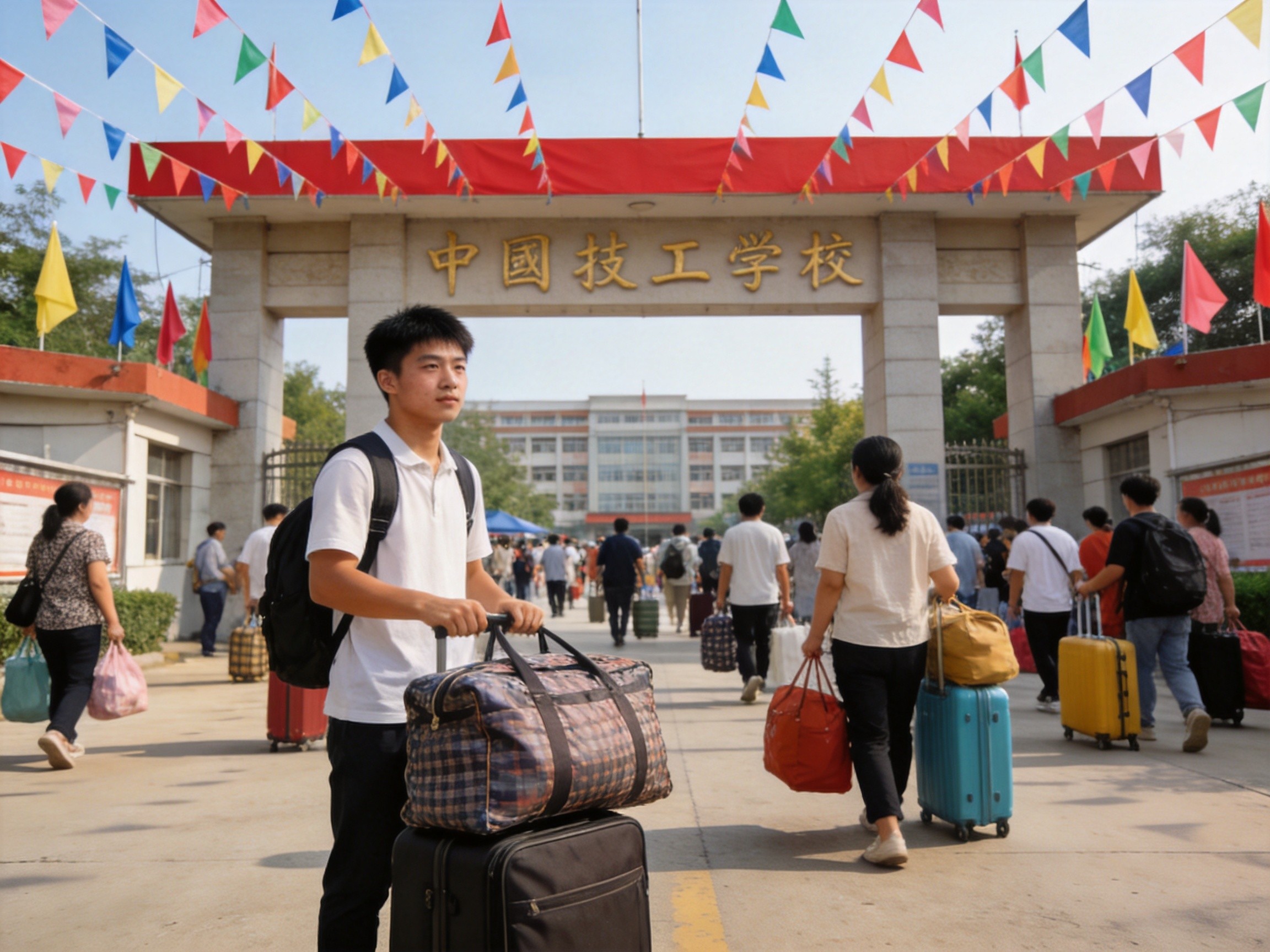 开学季直击:技校军训场上的新生,为啥说这条路是家长主动选的