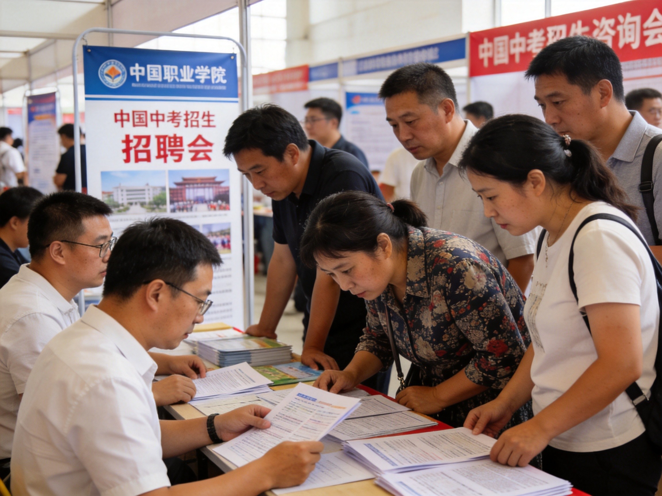 中考滑档家长在咨询会现场