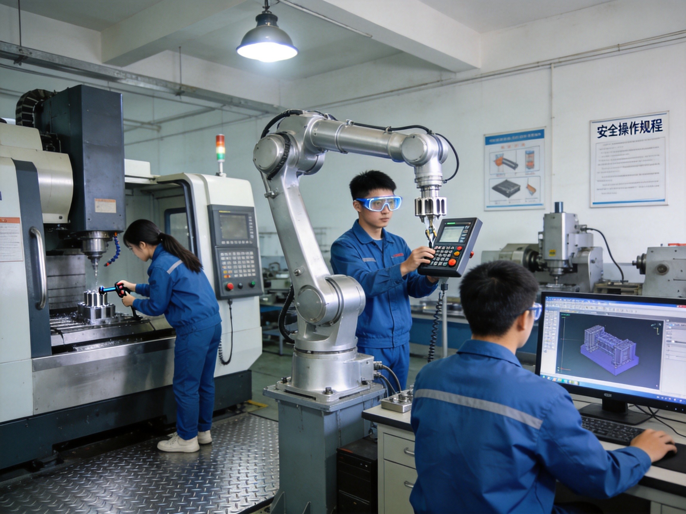 计算机应用专业3+2贯通培养学生在机房进行程序开发实训